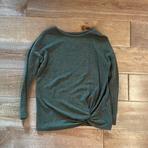 Olive green knotted top girls size 4-5